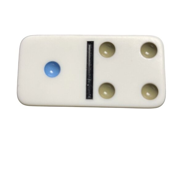 Double Twelve Dominoes Replacement Tile 1 4 Color Dot mq - Picture 1 of 3
